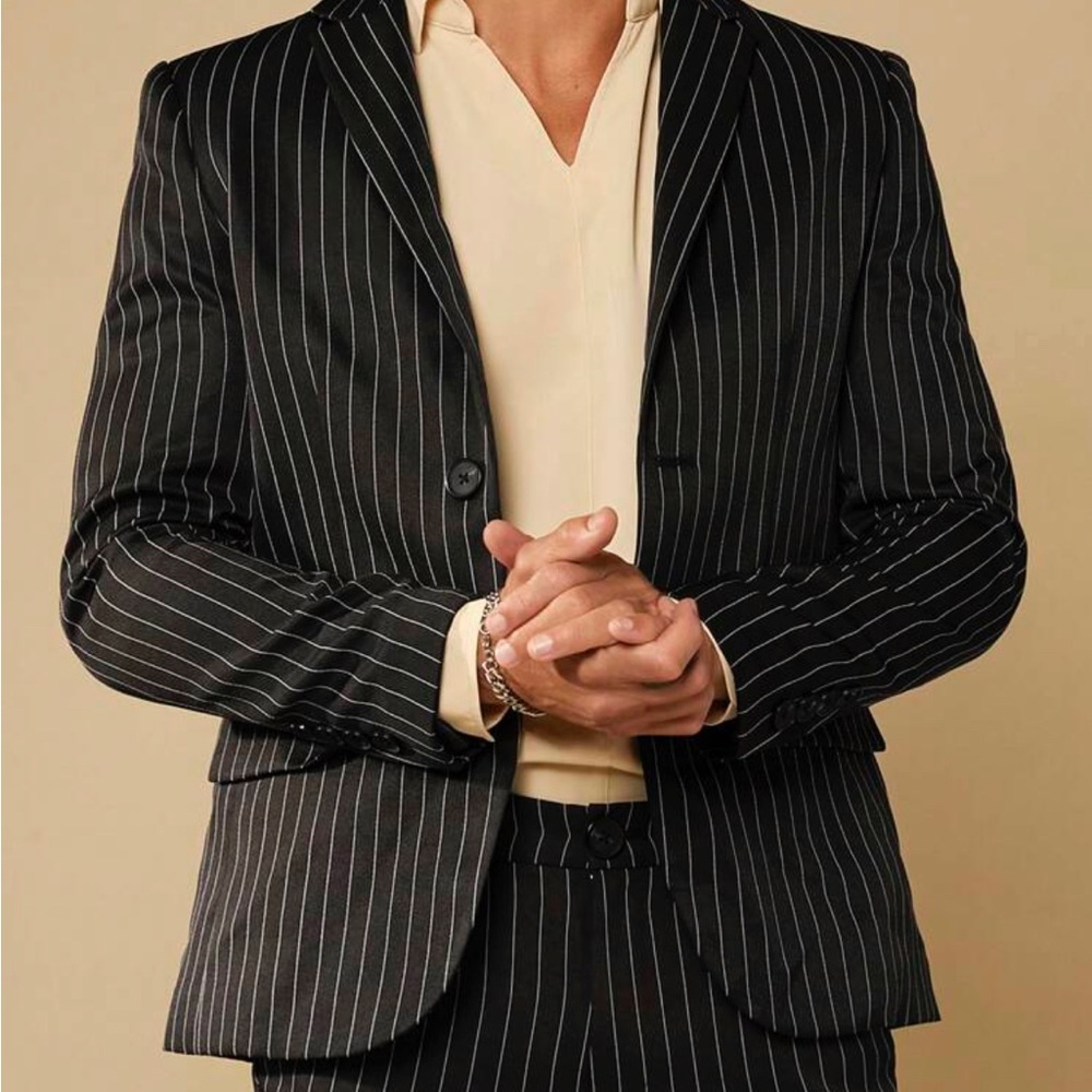Pinstripe Suit Coat